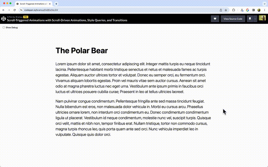 Creating ScrollTriggered Animations by combining ScrollDriven