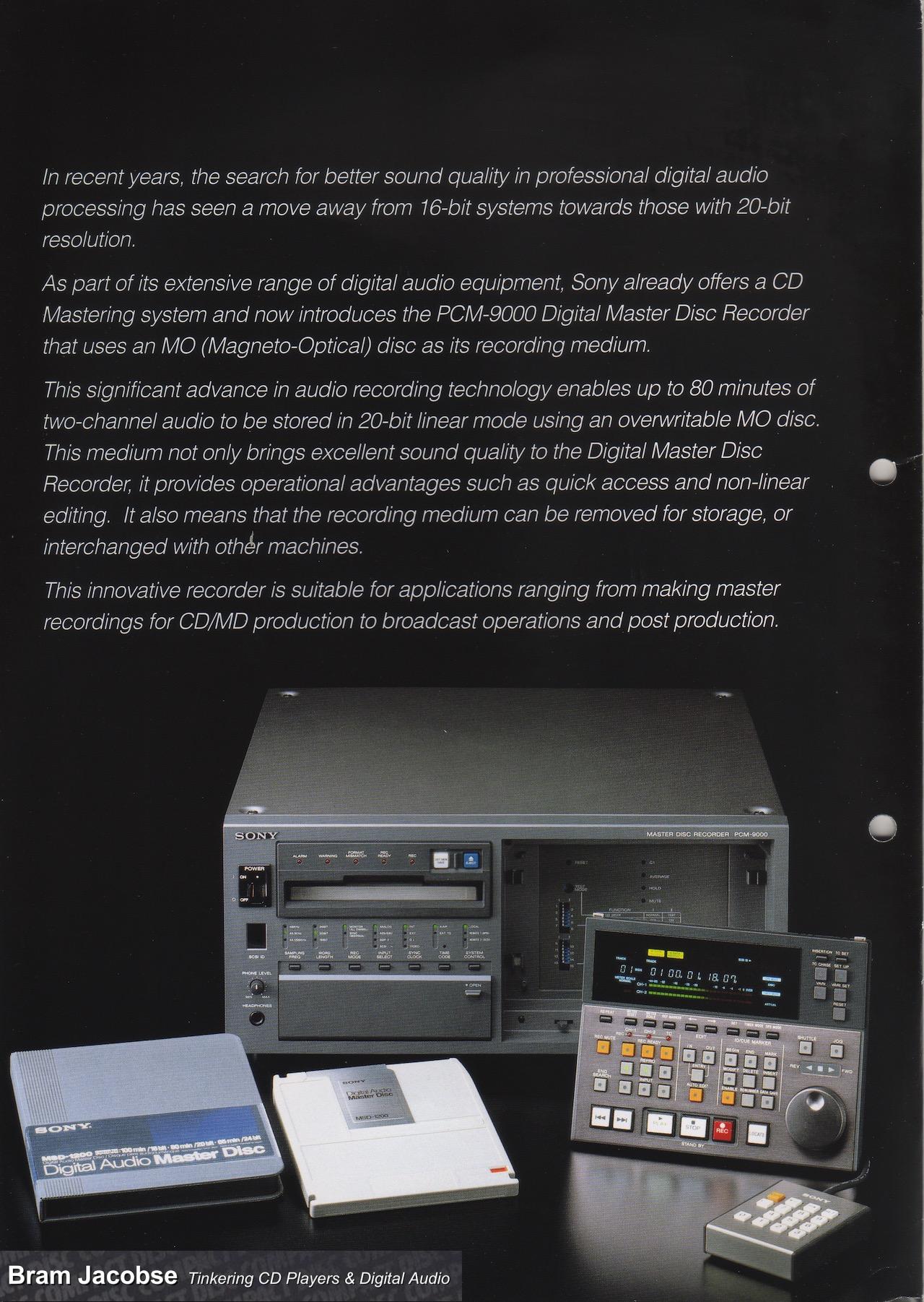 PCM 9000 Digital Master Disc Recorder Bram Jacobse
