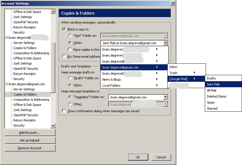 GMail and IMAP Sent and Drafts folders // Bramz' warehouse