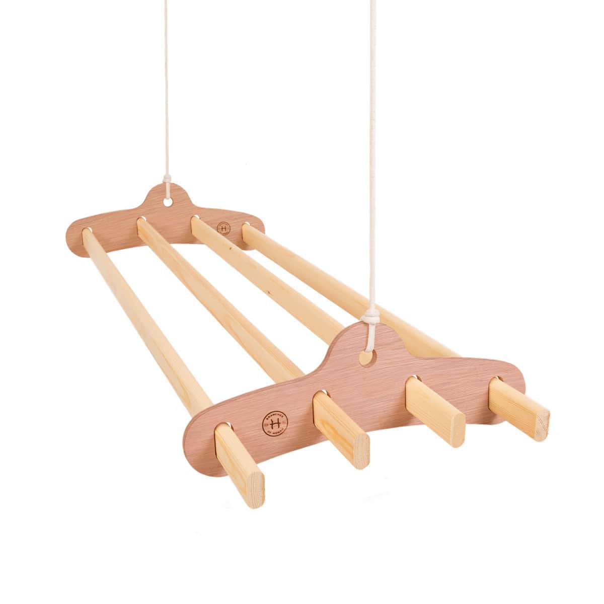 4 Lath Wooden Hanging Clothes Drying Rack or Pot Rack Ceiling Mounted