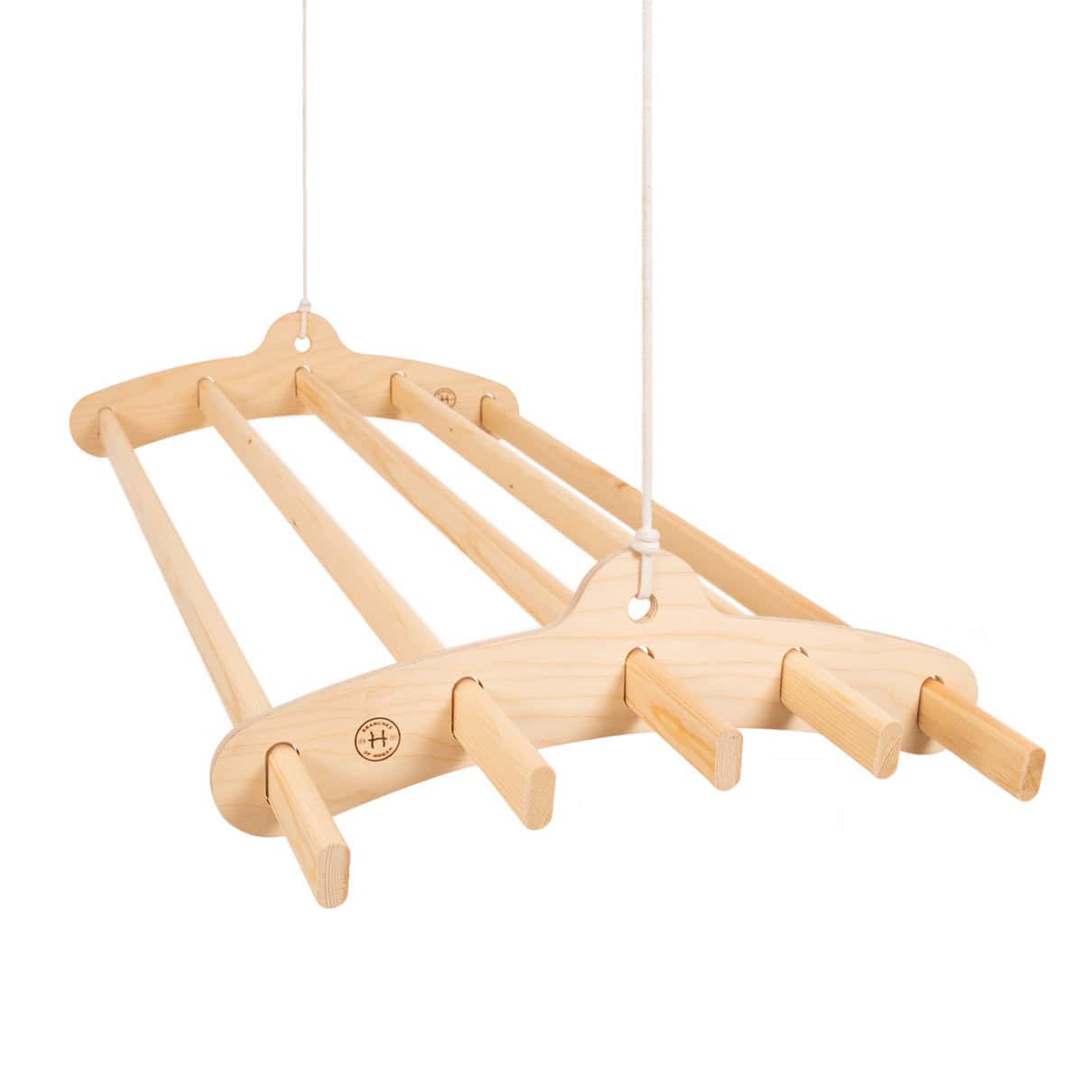 5 Lath Wooden Hanging Clothes Drying Rack or Pot Rack