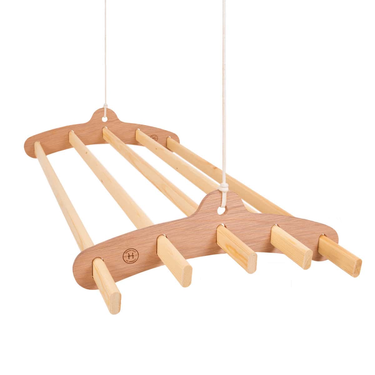 5 Lath Wooden Hanging Clothes Drying Rack or Pot Rack