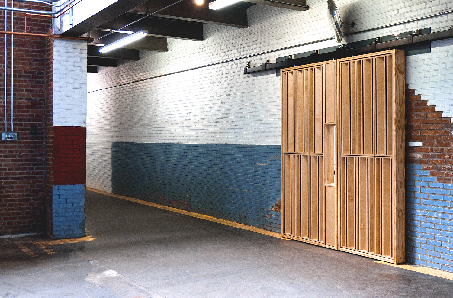 Oriole Mill Acoustic Doors Asheville, NC Brandon Pass Architect