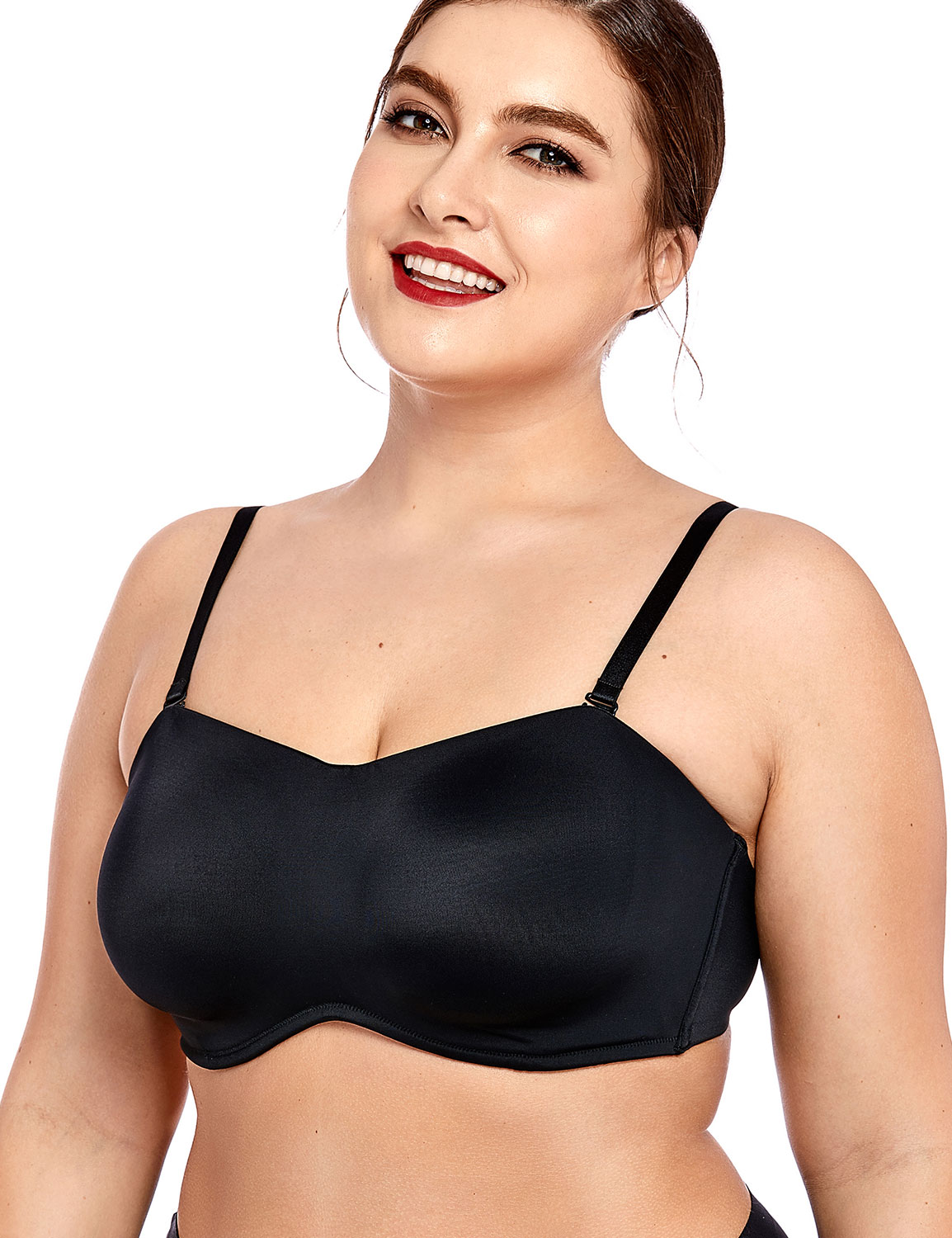 Women's Minimizer Strapless Bra Seamless Underwire Bandeau for Large
