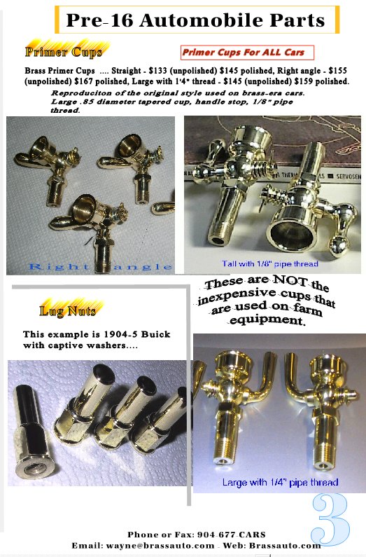 CARS Online Catalog of Brass Era, Antique and Horseless Carriage Car Parts