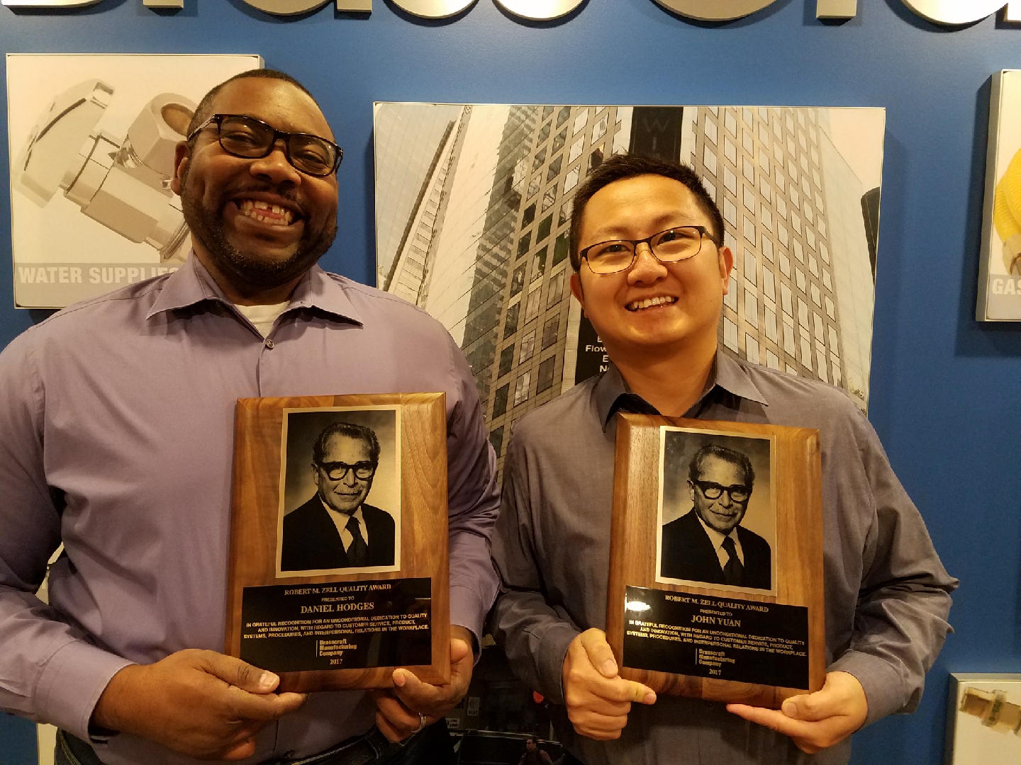 Brasscraft Manufacturing Co. Presents Prestigious 2017 Zell Award to