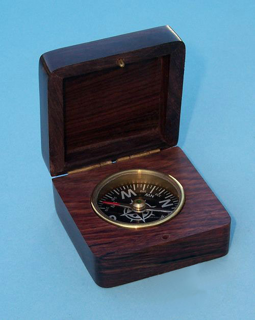 Stanley London Small Rosewood Desk Compasses Custom Engraved Compass Gift