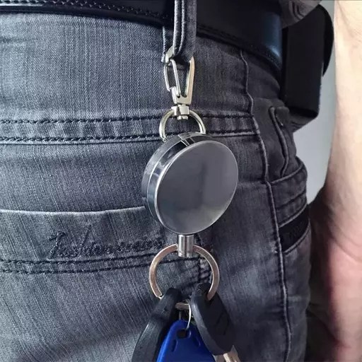 Retractable Keychain with Belt Clip Bravo Goods
