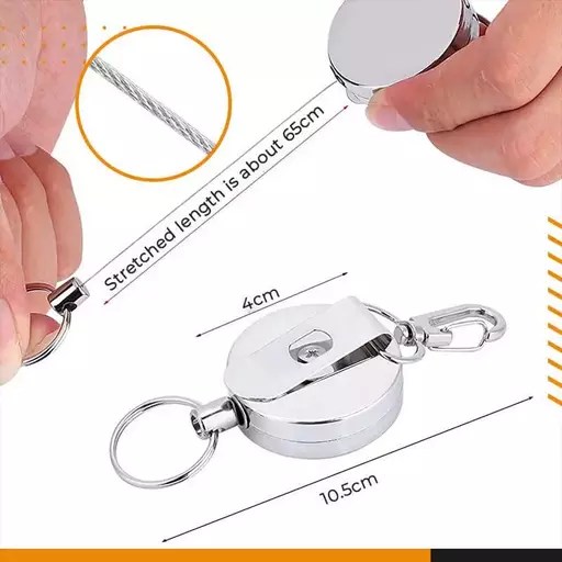 Retractable Keychain with Belt Clip Bravo Goods
