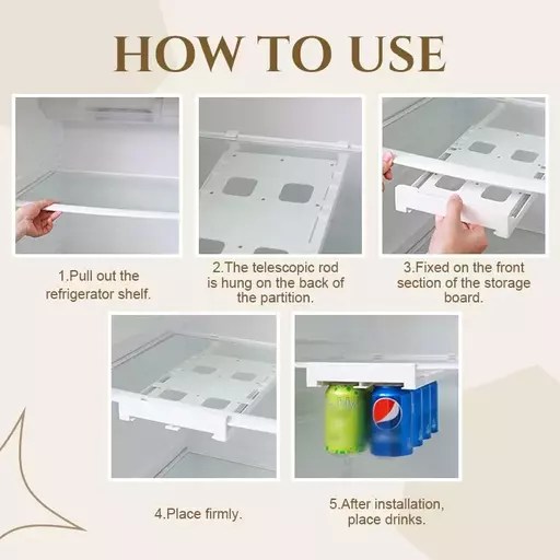 Hanging Soda Can Storage Rack for Fridge Bravo Goods