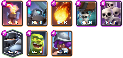 Deck Cavabélier 2v2 pour le défi Ruée du cavabélier