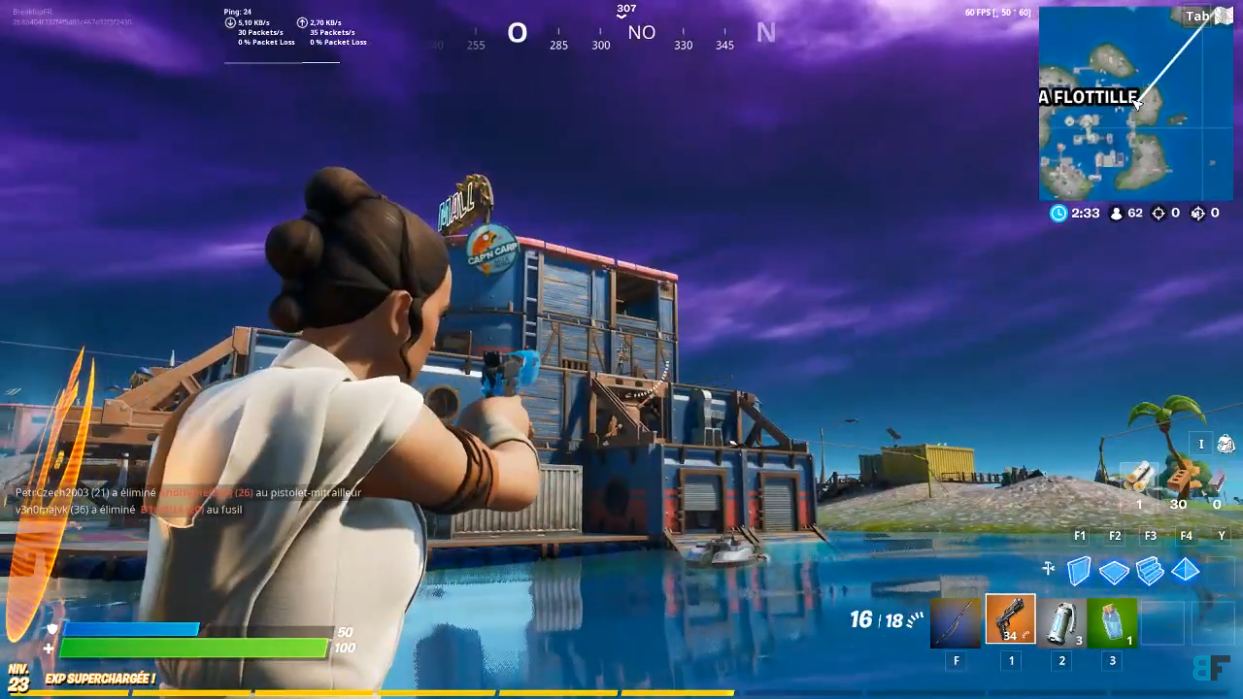 Fortnite Tirer dans la tête d'acolytes à la Flottille