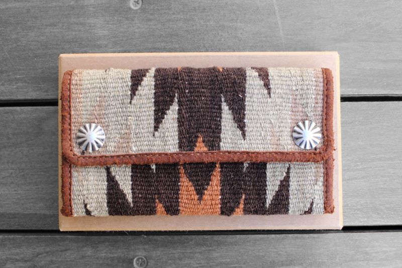 RRL INDIGO CHIMAYO RUG WALLET【BROWN】 BREAKS GENERAL STORE