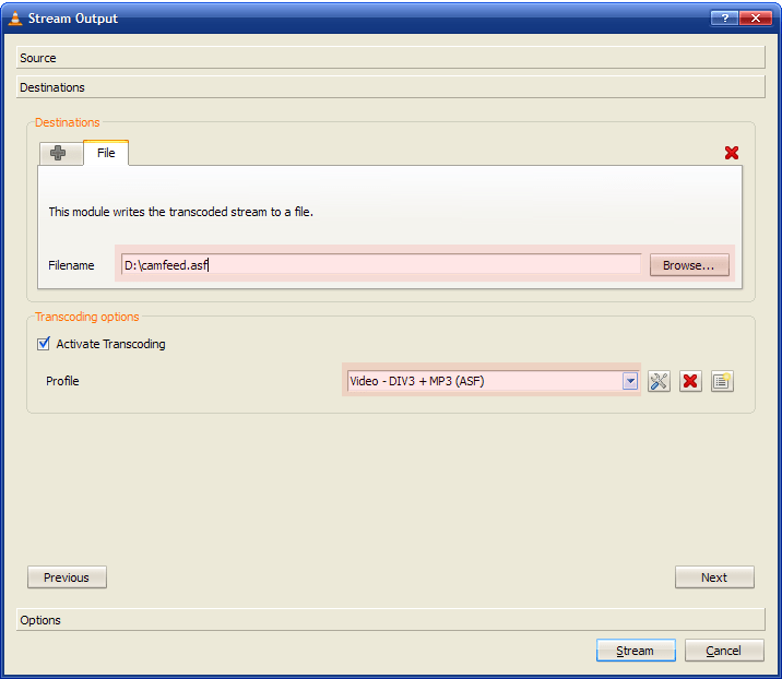 Using VLC for Camera Streaming Video Mill Knowledge Base