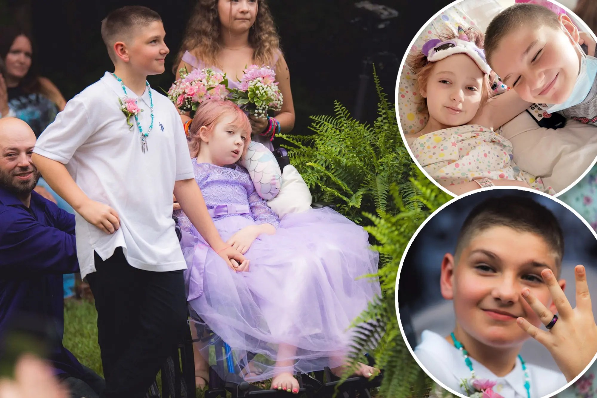 10yearold cancer patient marries her childhood sweetheart days before