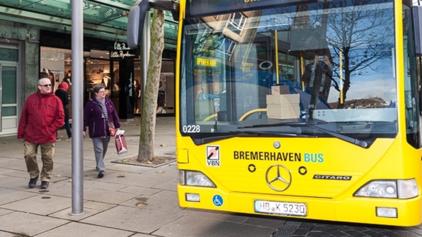 Baumaßnahme in der Fußgängerzone Umleitung für Busse ab