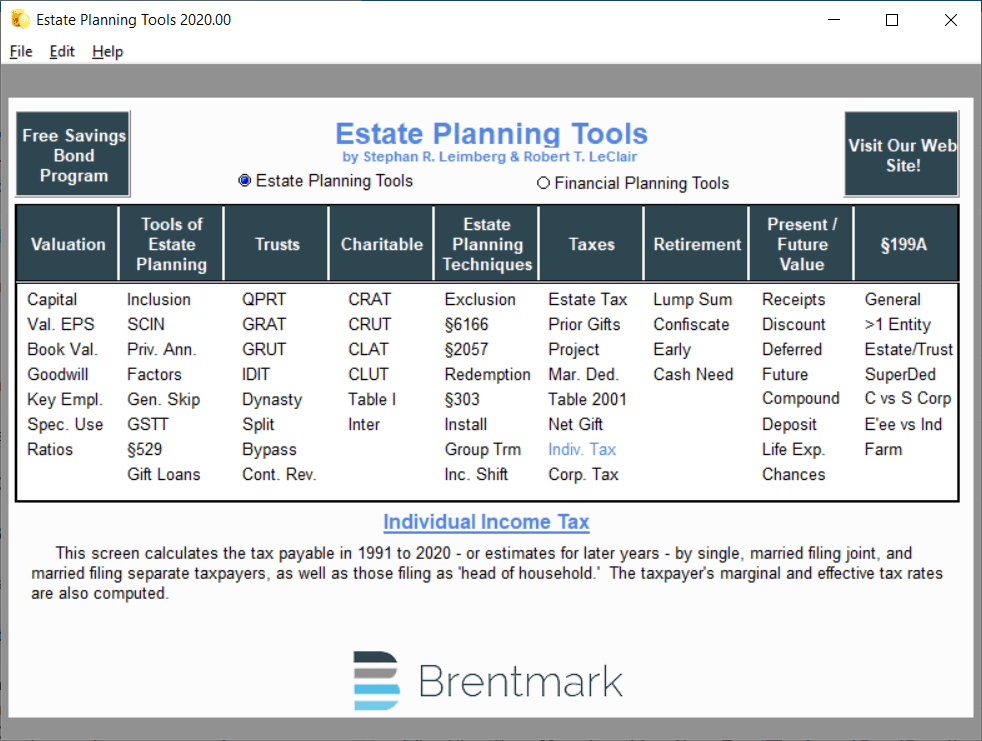 Estate Planning Tools (Documentation) Financial Software Brentmark