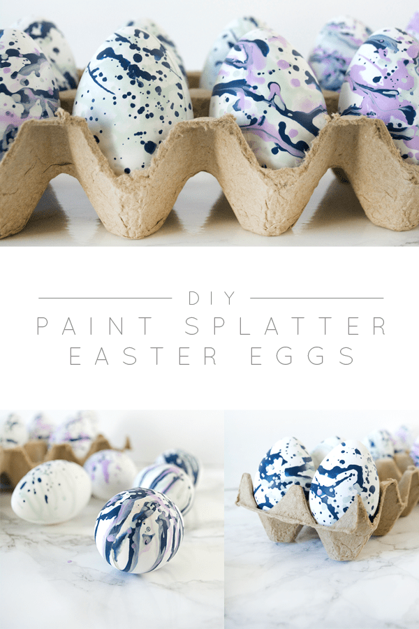 DIY Paint Splatter Easter Eggs BREPURPOSED
