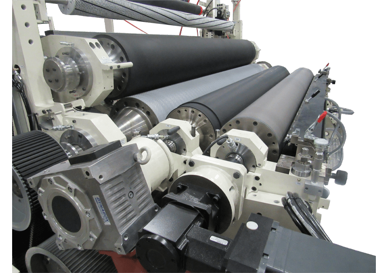 Nested CombinerEmbosser Bretting Manufacturing Paper Converting