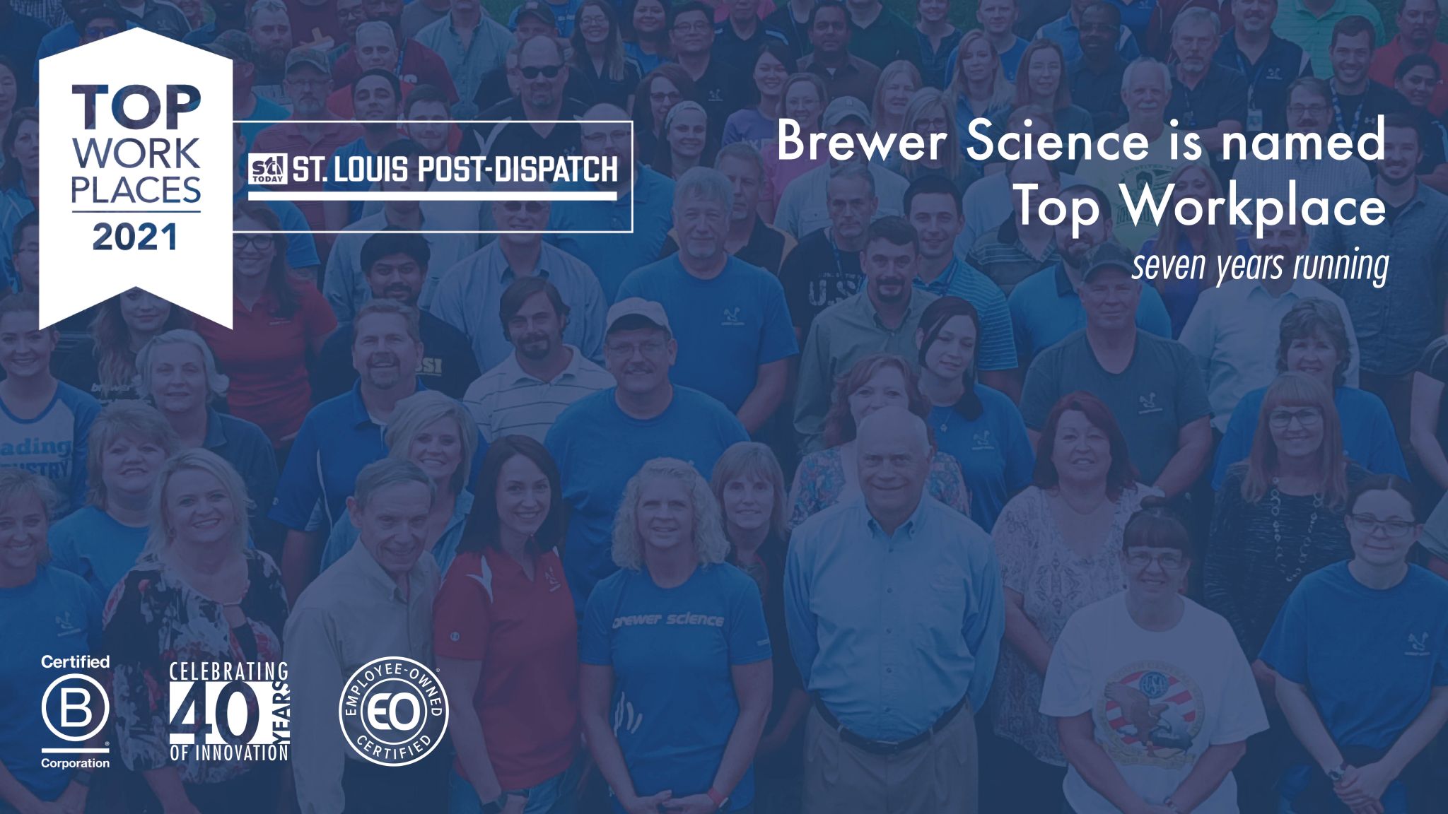 Post Dispatch names Brewer Science, Inc. a winner of the Greater St
