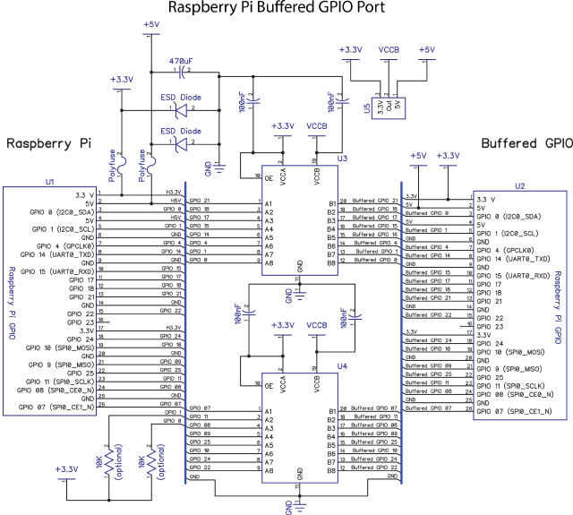 Raspberry Pi GPIO Protection Circuit