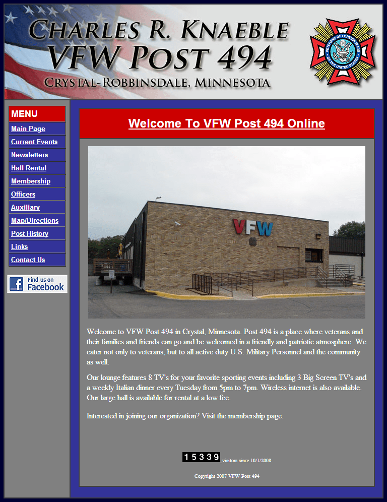 VFW Post 494 website Brian Eberling