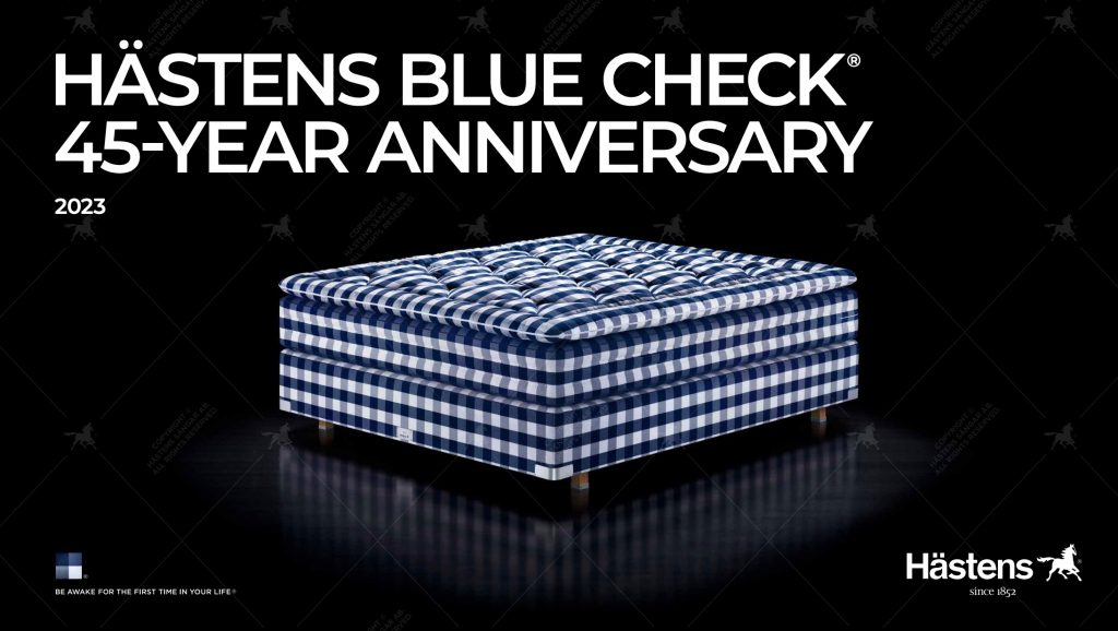 Hästens Blue Check 45 Years of Sleep Excellence