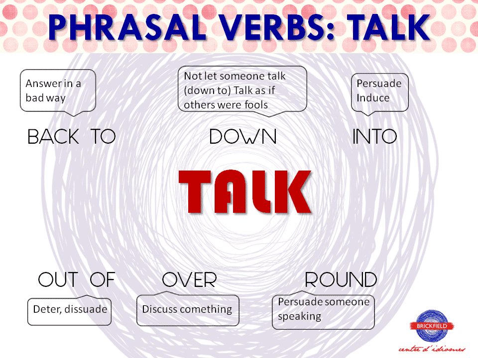 Phrasal verbs TALK • Brickfield, tu centro de idiomas en Vilareal