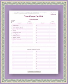 Free Name Change Checklist