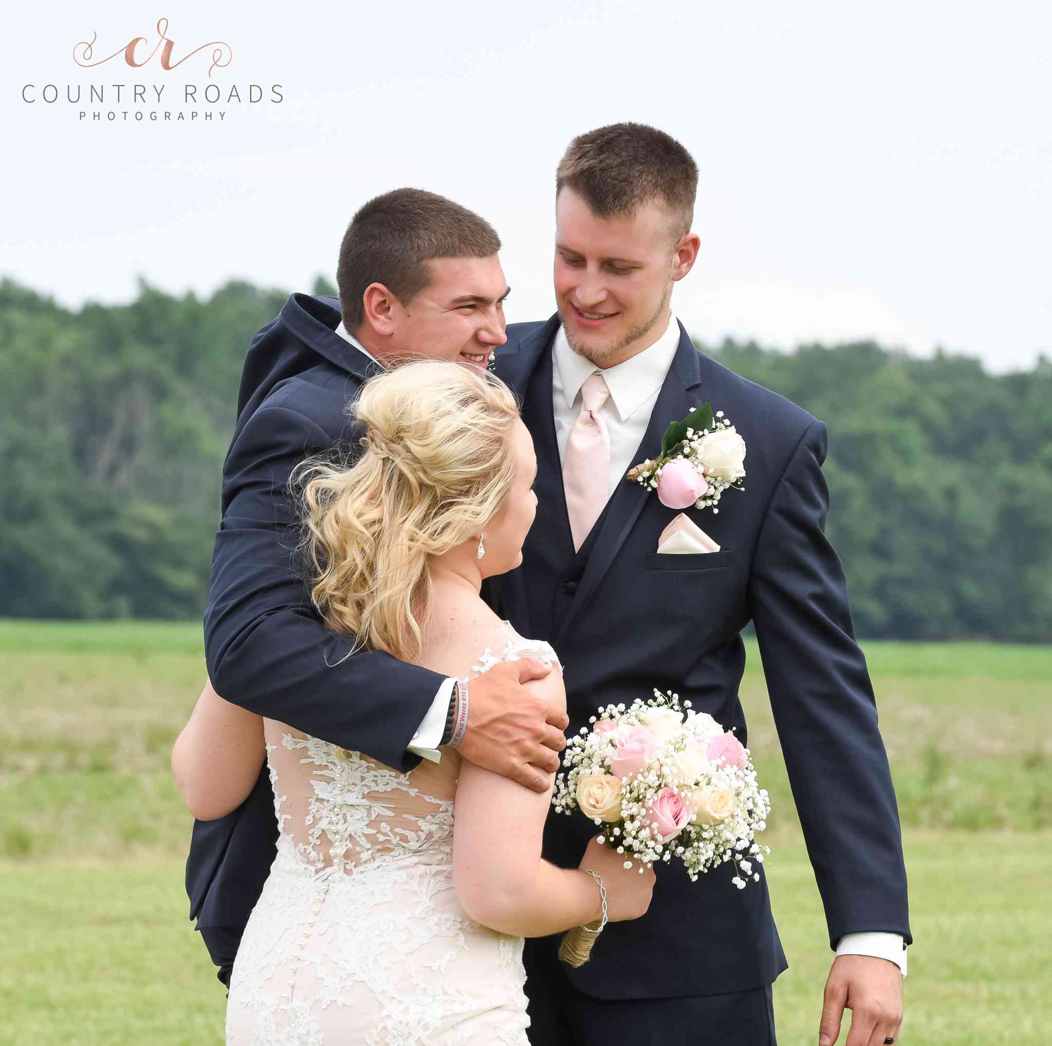Jealous Best Man Perfectly Crashes Couple's Wedding Photos