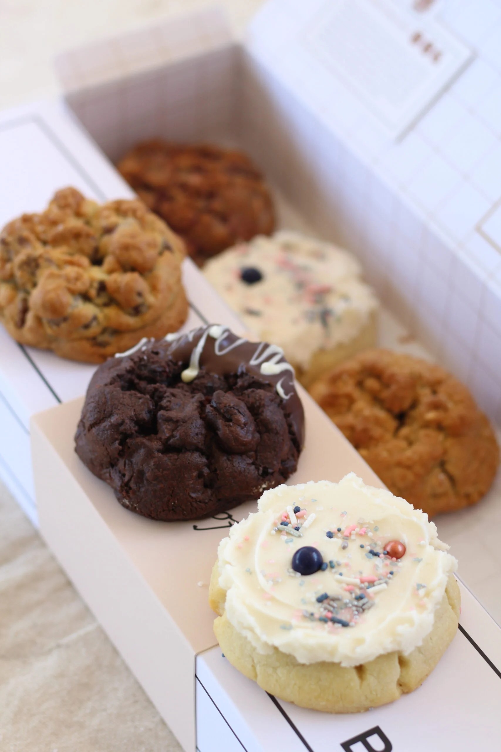 Batch and Box Cookies in Del Mar BriGeeski