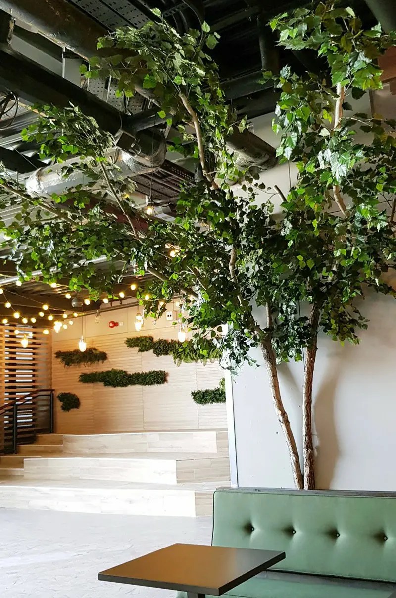 Artificial Wall & Ceiling Trees Gallery Bright Green