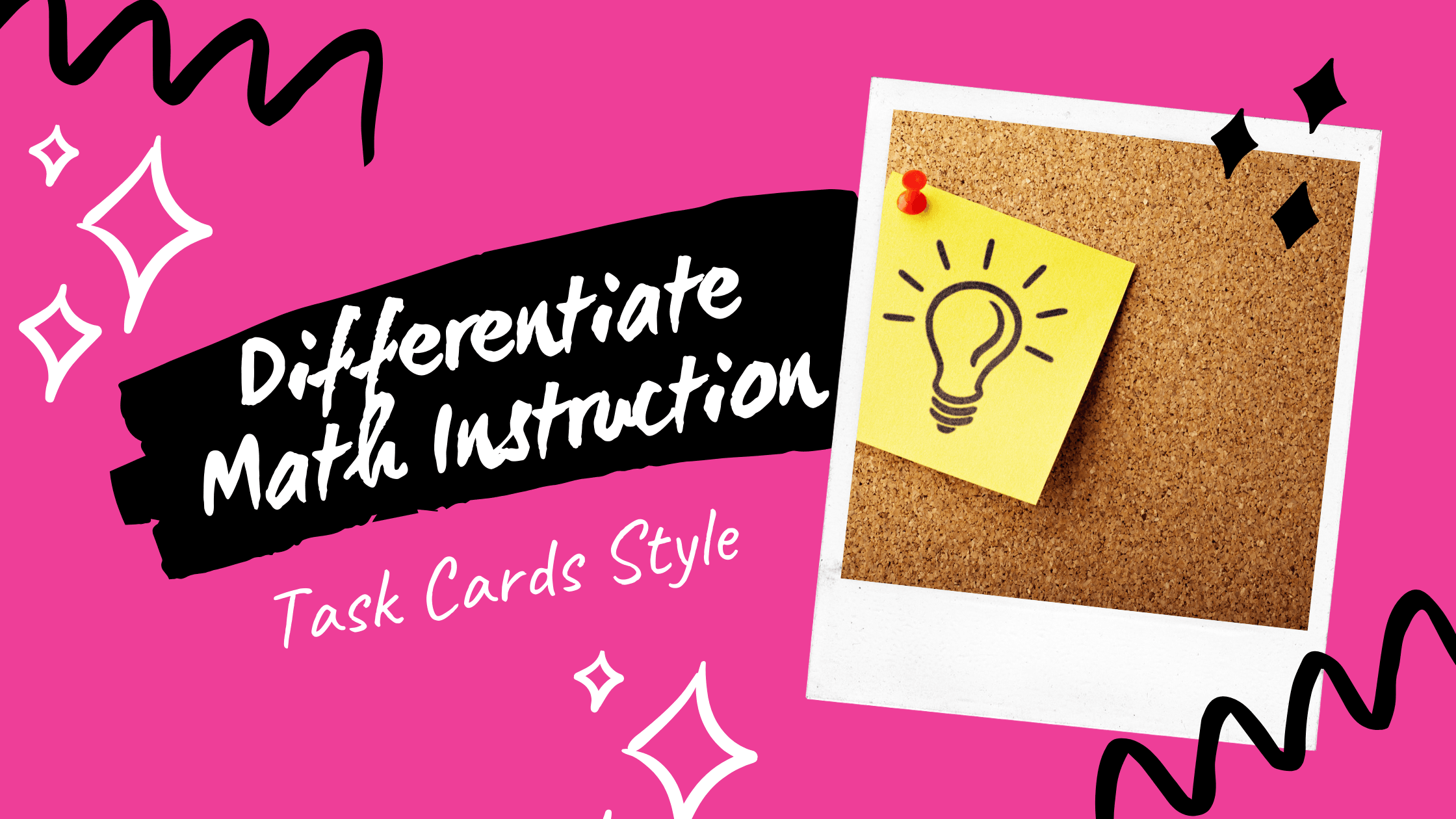 Differentiation in Math Task Cards Style Bright in the Middle