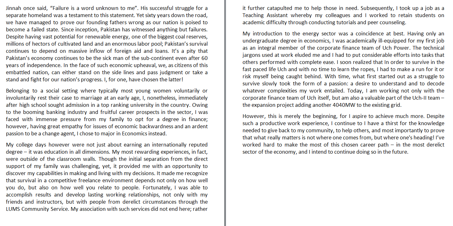 Sample Personal Statement for Fulbright Scholarship BrightLink Prep