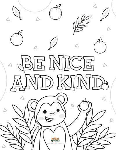 Kind Coloring Pages