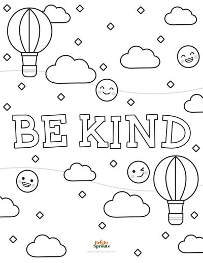 12 Free Printable Kindness Coloring Pages