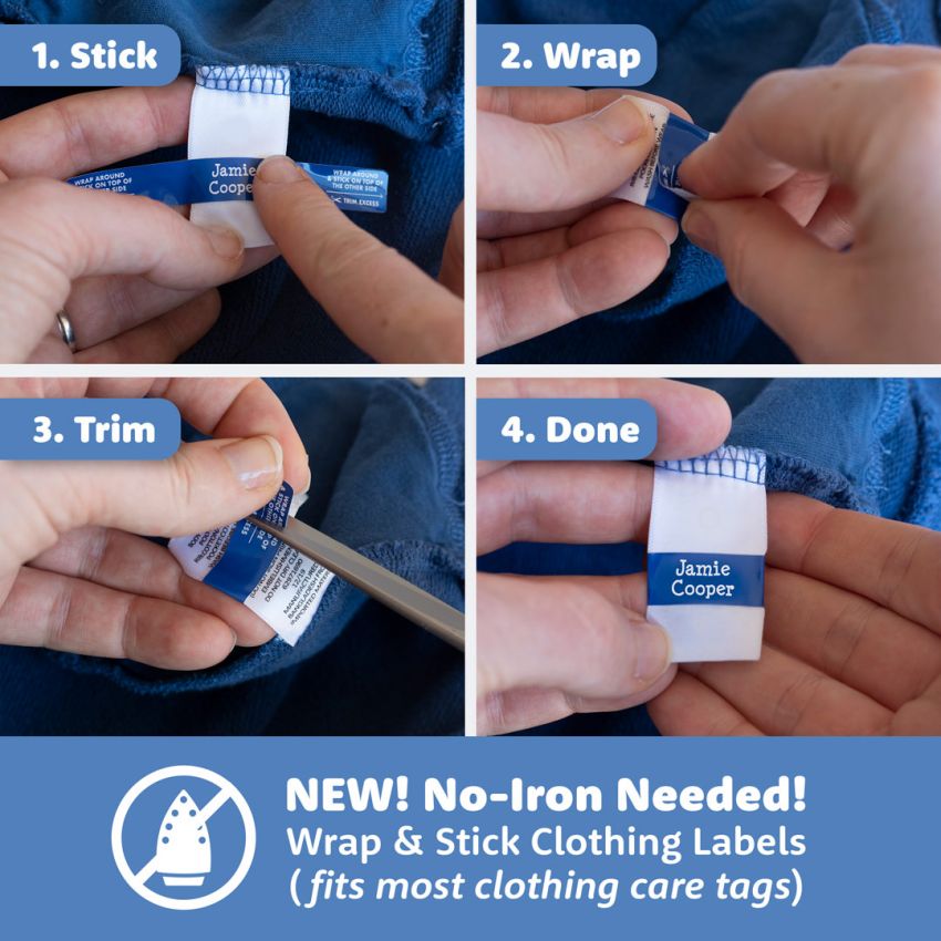 How To Use Bright Star Kids' Wrap & Stick Clothing Labels Bright Star