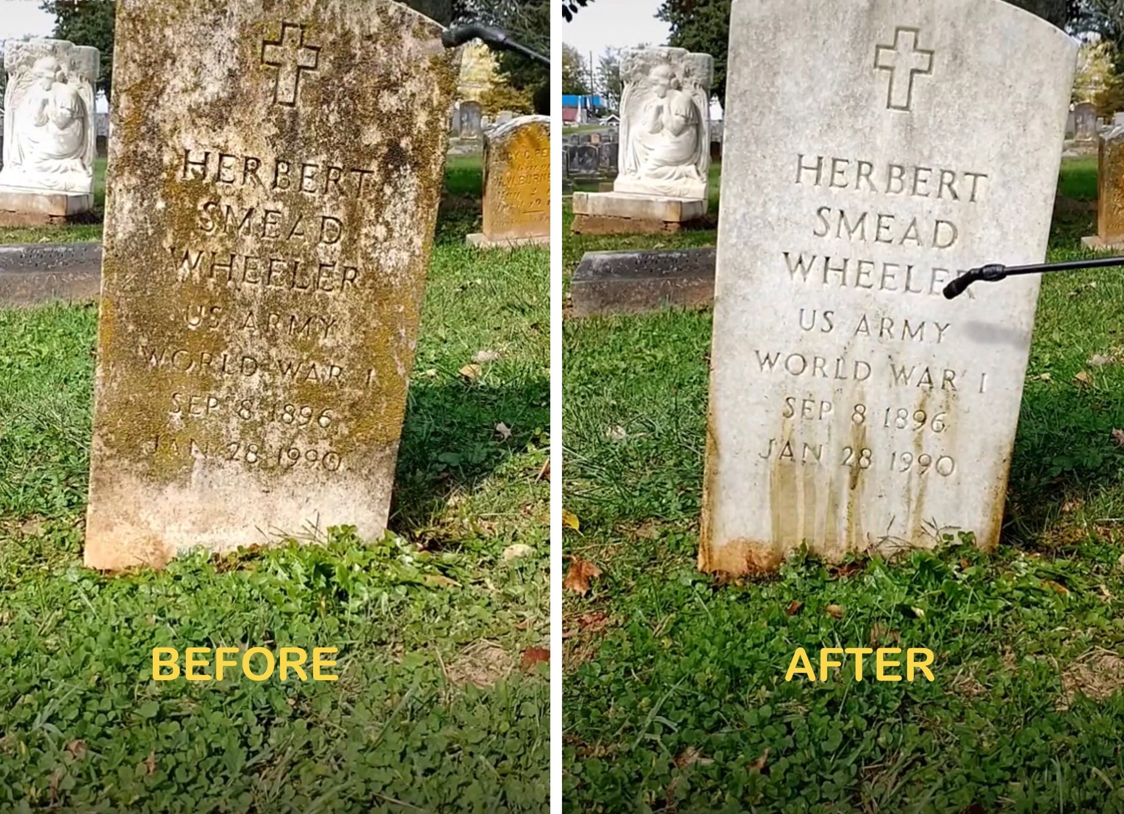 Labour of love Timelapse TikToks of Tombstone cleaning go viral