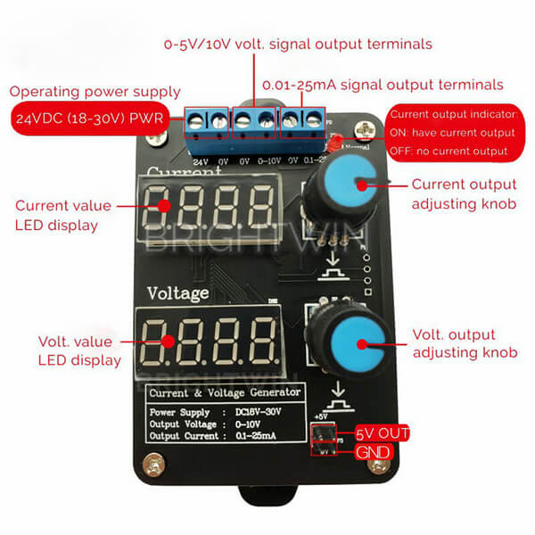 Analog Current Voltage Signal Simulator Generator BRIGHTWIN
