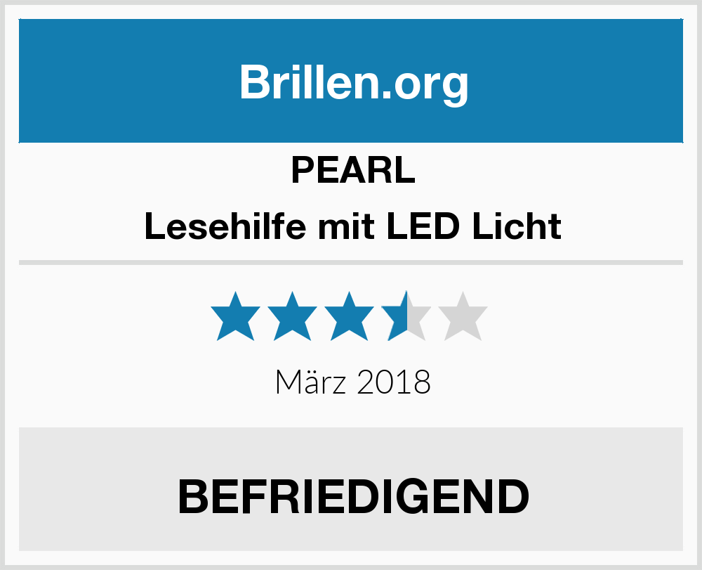 PEARL Lesehilfe mit LED Licht Brillen Test 2020