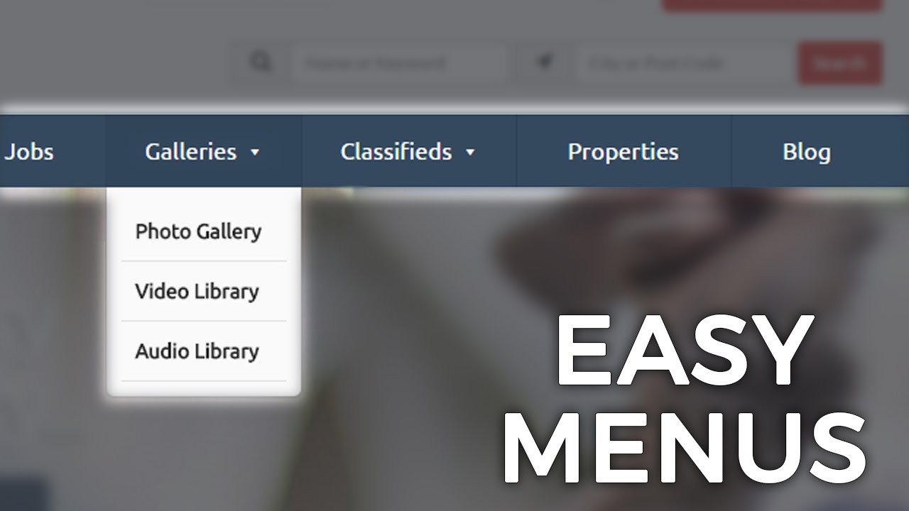 How to Create Main Menu Links With DropDown SubMenus on Your site