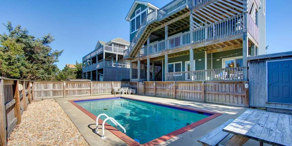 Best Private Pool Vacation Rentals on Hatteras Island Brindley Beach