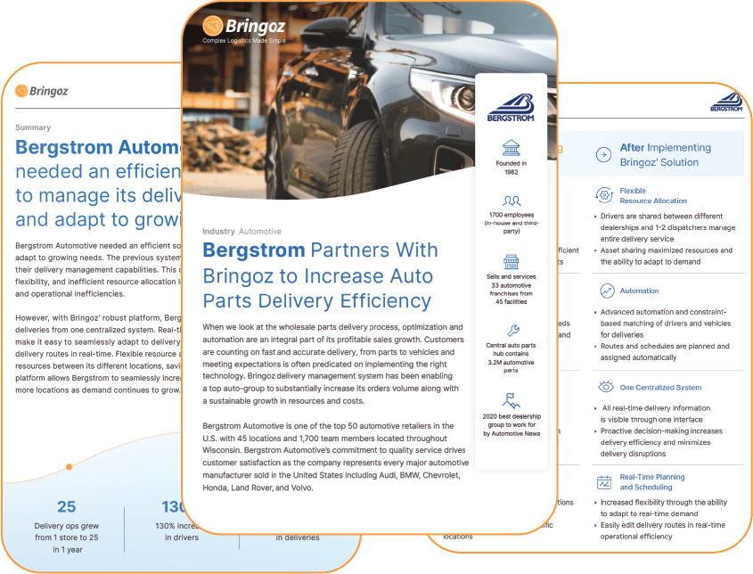 How Bergstrom Scaled Parts Delivery by 5x Bringoz