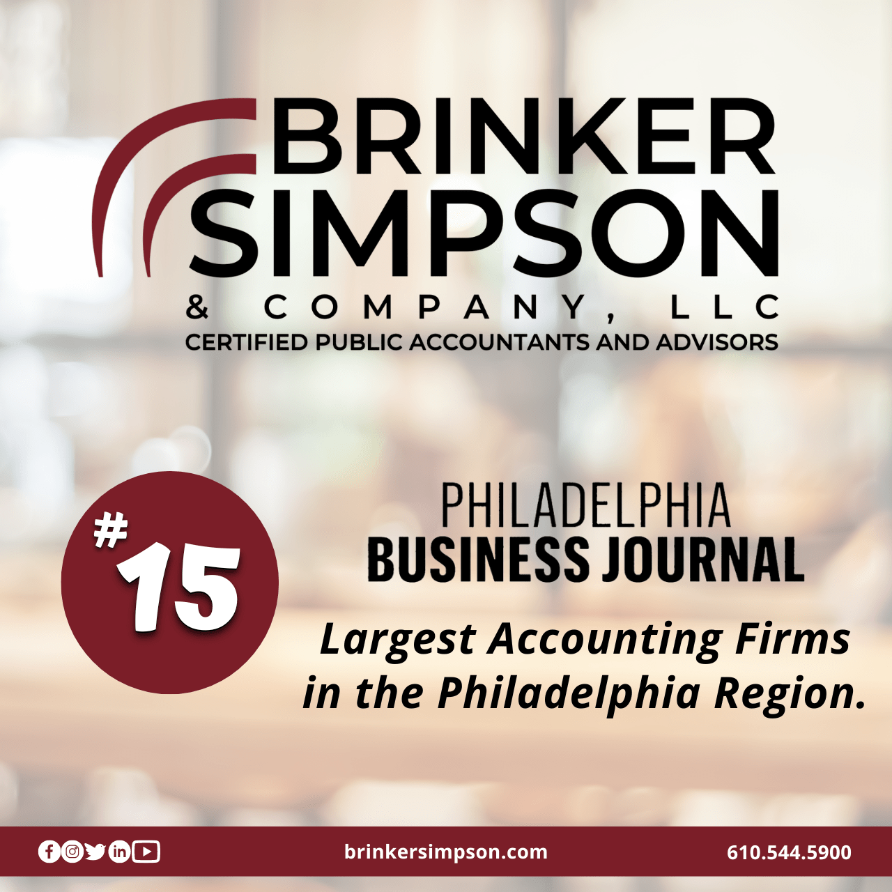 Philly Business Journal Ranks BSCO 15 in Philadelphia Region Listing