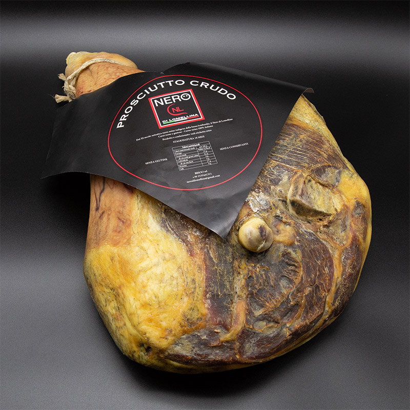 Prosciutto crudo intero Nero di Lomellina con osso Brioo Srl