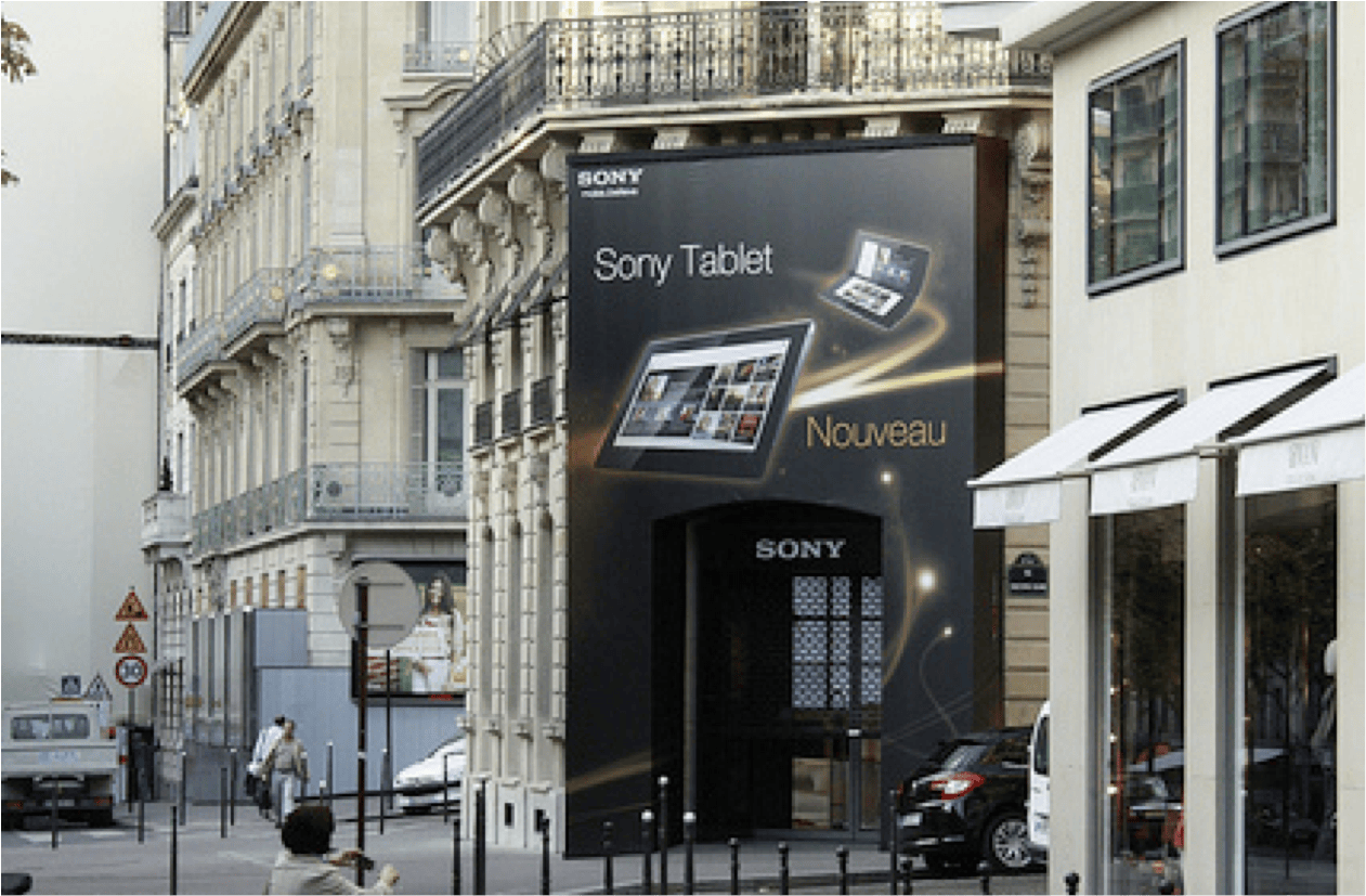 architecture commerciale lancement des tablettes Sony par l'agence