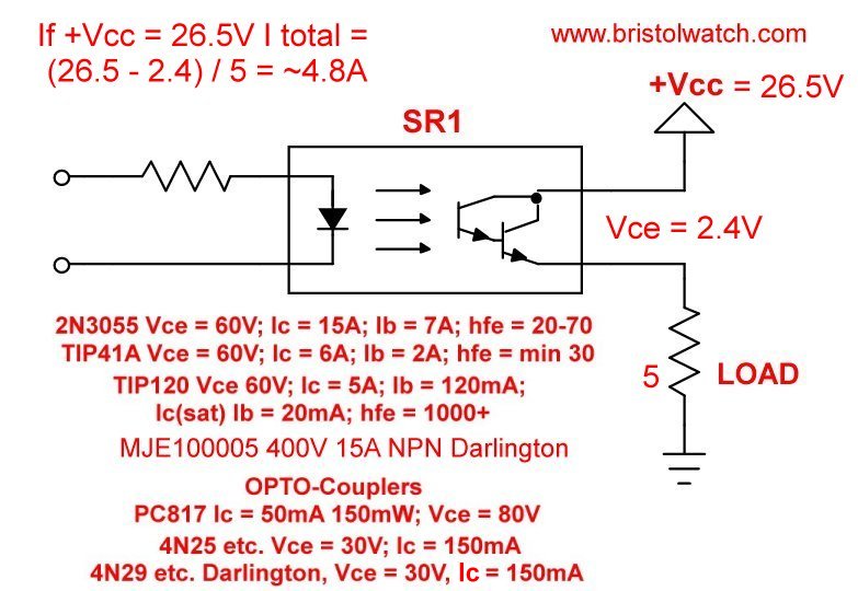Common Collector OptoIsolated Bipolar Transistor Switches