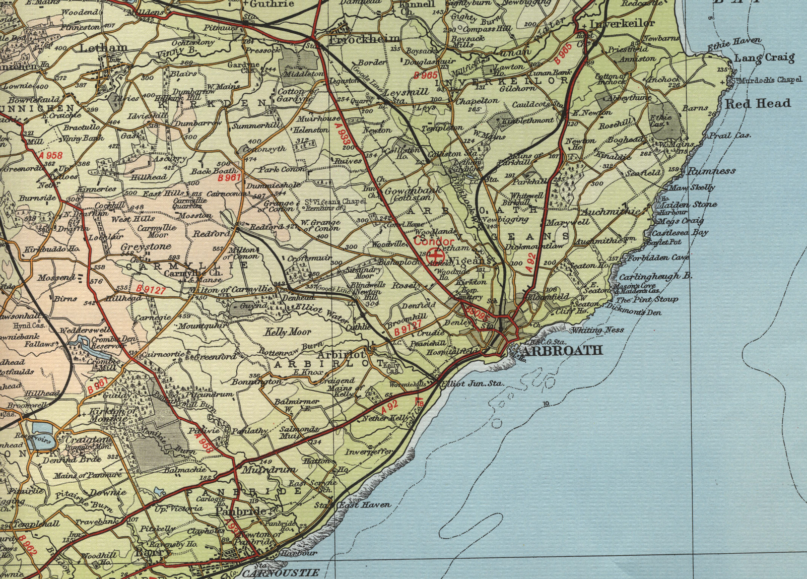 Map Of Arbroath Scotland Arbroath Map