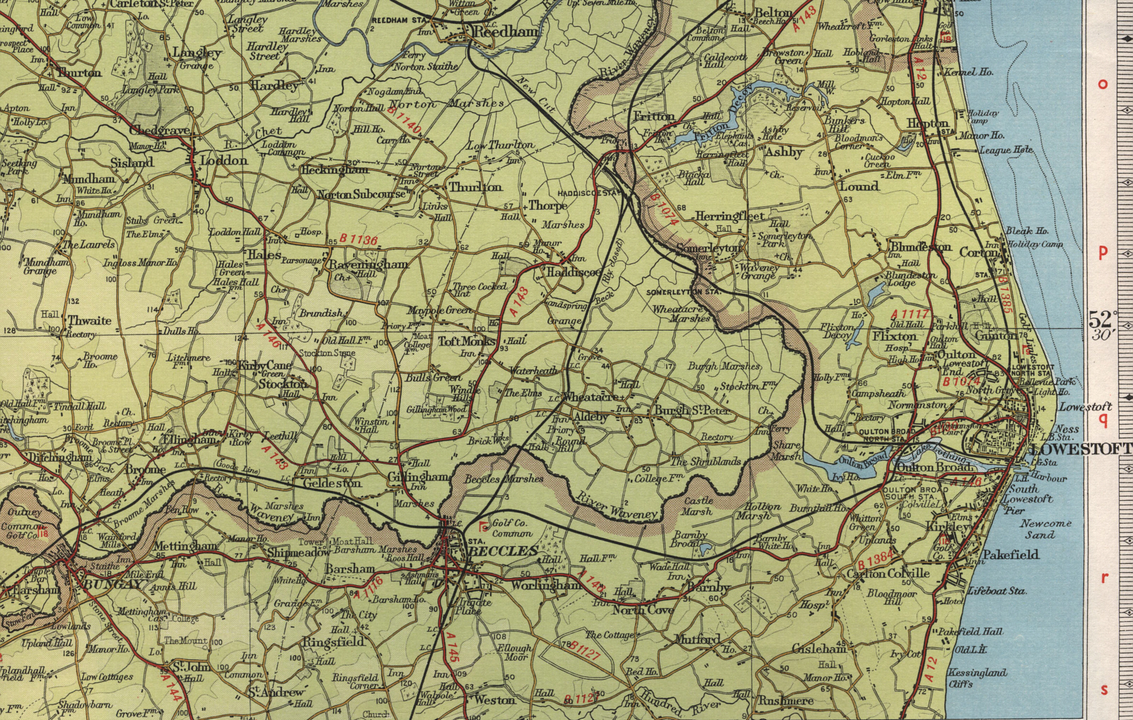 Map Of Lowestoft Area Lowestoft Map