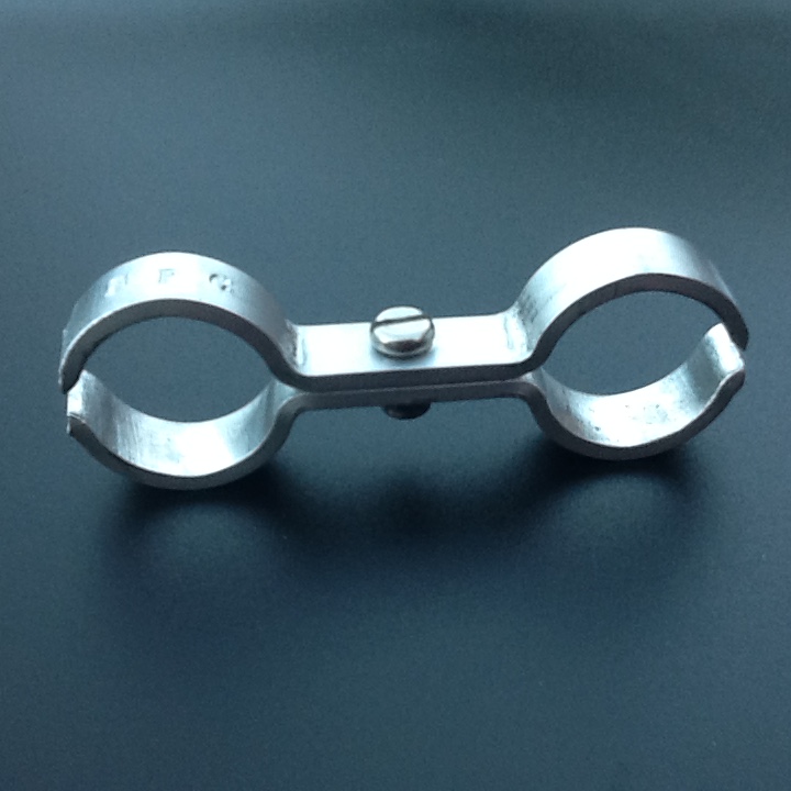 Stainless Steel Pipe Support Clamp 25mm Diameter Ports / 12mm X 3mm